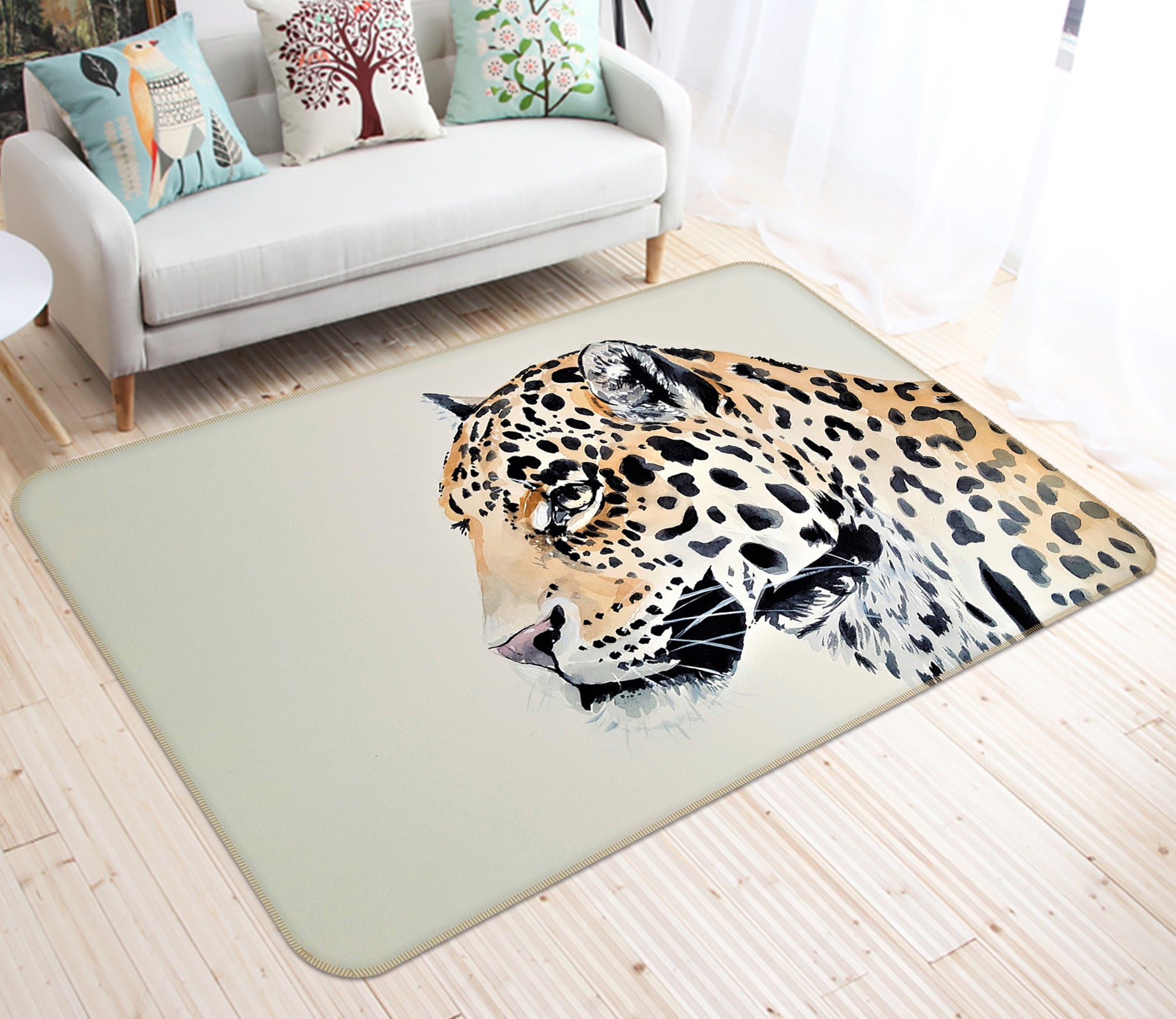3D Leopard 82129 Animal Non Slip Rug Mat