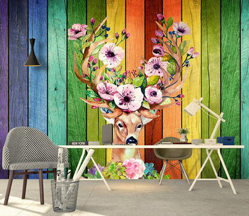 3D Elk Head 330 Wall Murals Wallpaper AJ Wallpaper 2 