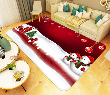 3D Snowman 65178 Christmas Non Slip Rug Mat Xmas