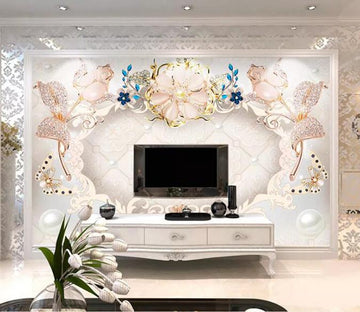 3D Marble Flower 1190 Wall Murals Wallpaper AJ Wallpaper 2 