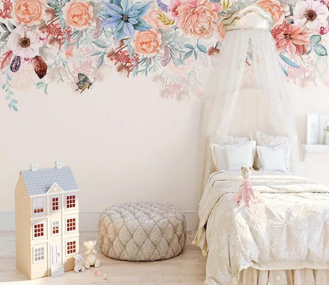 3D Colored Flowers 1546 Wall Murals Wallpaper AJ Wallpaper 2 