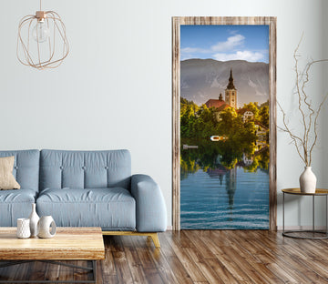 3D Building River Forest Mountain 11434 Marco Carmassi Door Mural