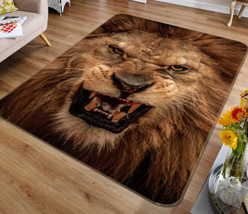 3D Fangs Lion 193 Animal Non Slip Rug Mat