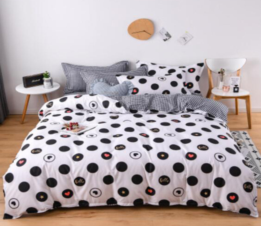 3D Black Dots 5178 Bed Pillowcases Quilt