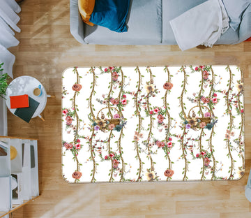 3D Flower Vine 65129 Non Slip Rug Mat