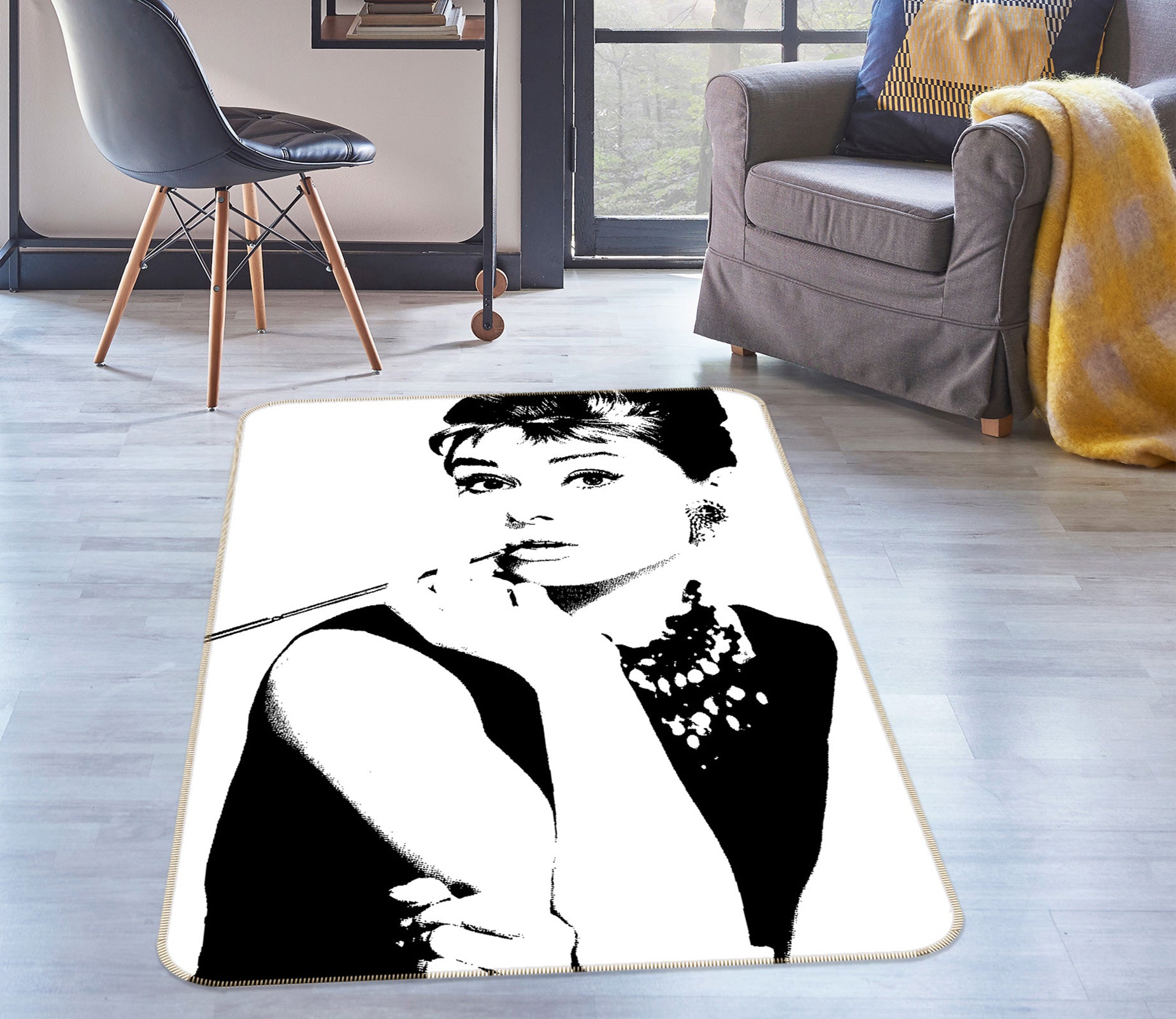 3D Audrey Hepburn 76182 Non Slip Rug Mat