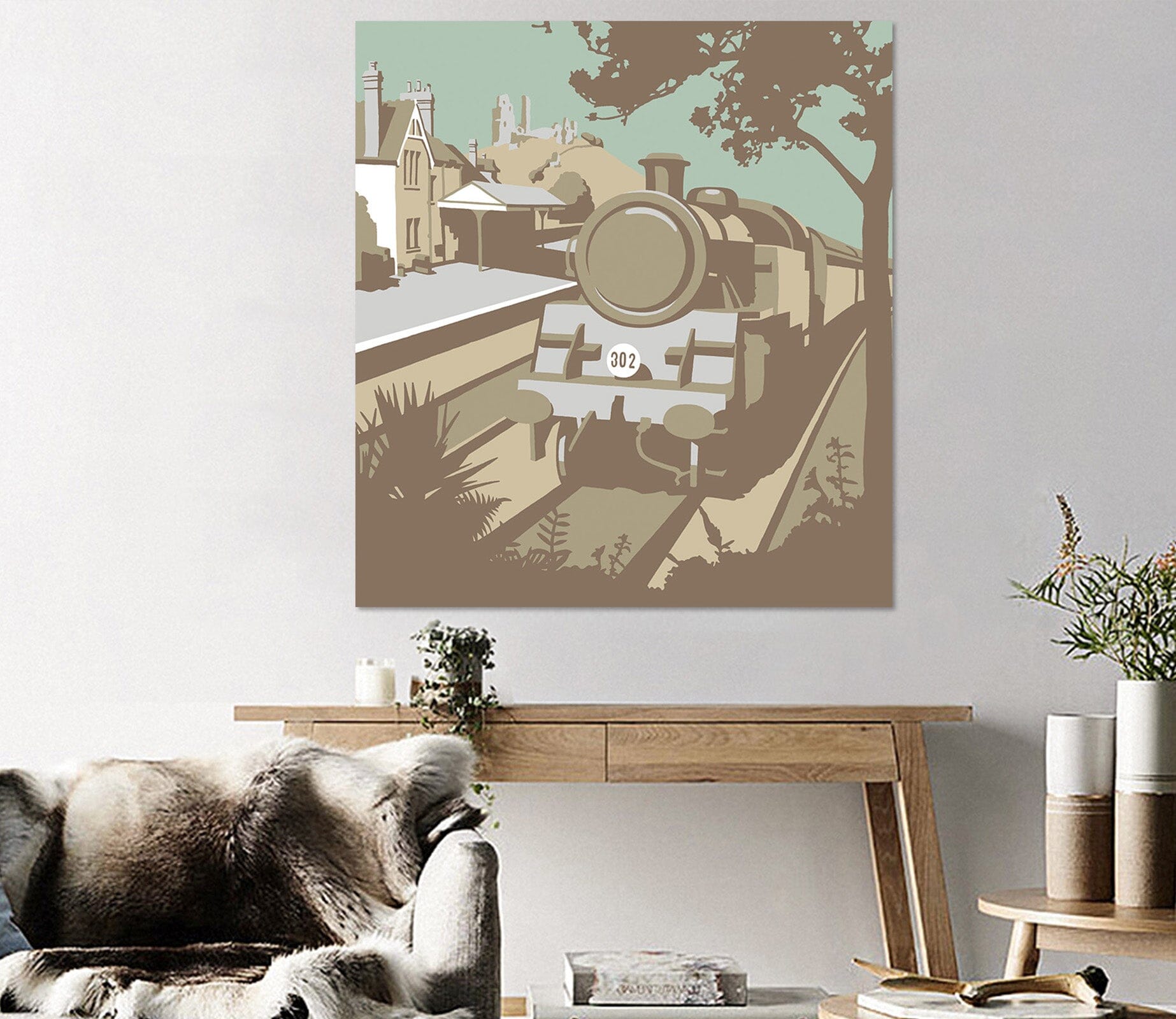 3D Swanage Railway 019 Steve Read Wall Sticker Wallpaper AJ Wallpaper 2 