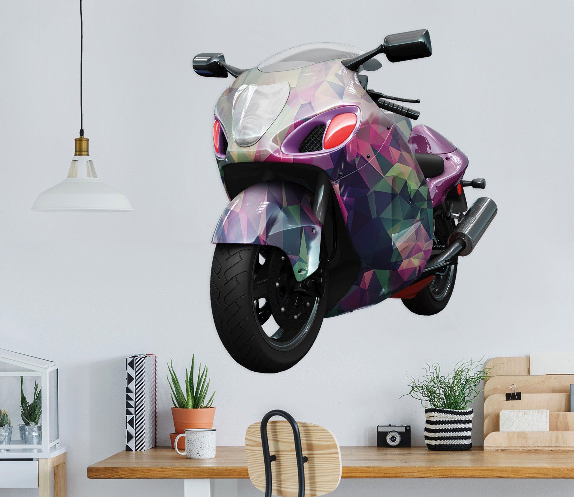 3D Color Motorcycle 0219 Vehicles Wallpaper AJ Wallpaper 