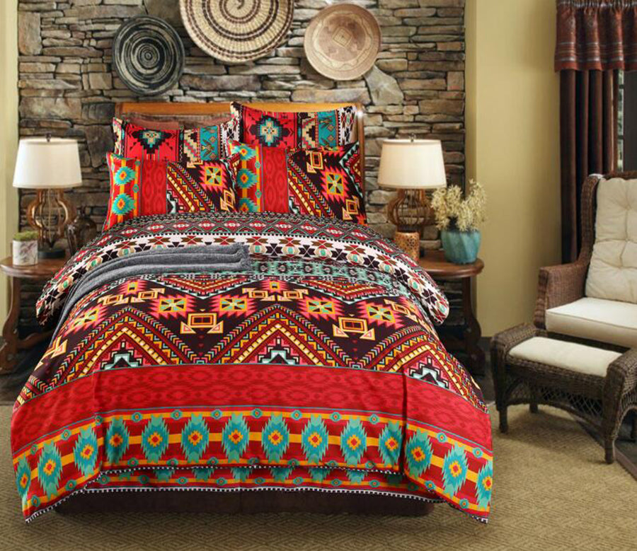 3D Red Lines 6055 Bed Pillowcases Quilt