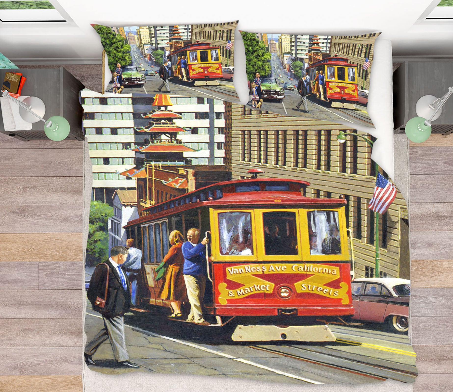 3D Bus Street 12530 Kevin Walsh Bedding Bed Pillowcases Quilt