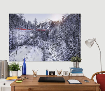 3D Snow Mountain Forest 146 Marco Carmassi Wall Sticker Wallpaper AJ Wallpaper 2 