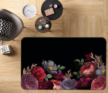 3D Red Rose 072 Uta Naumann Rug Non Slip Rug Mat