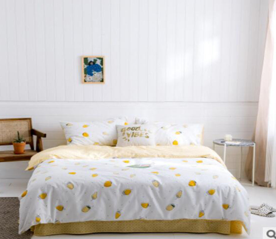 3D Yellow Strawberry 40092 Bed Pillowcases Quilt