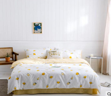 3D Yellow Strawberry 40092 Bed Pillowcases Quilt