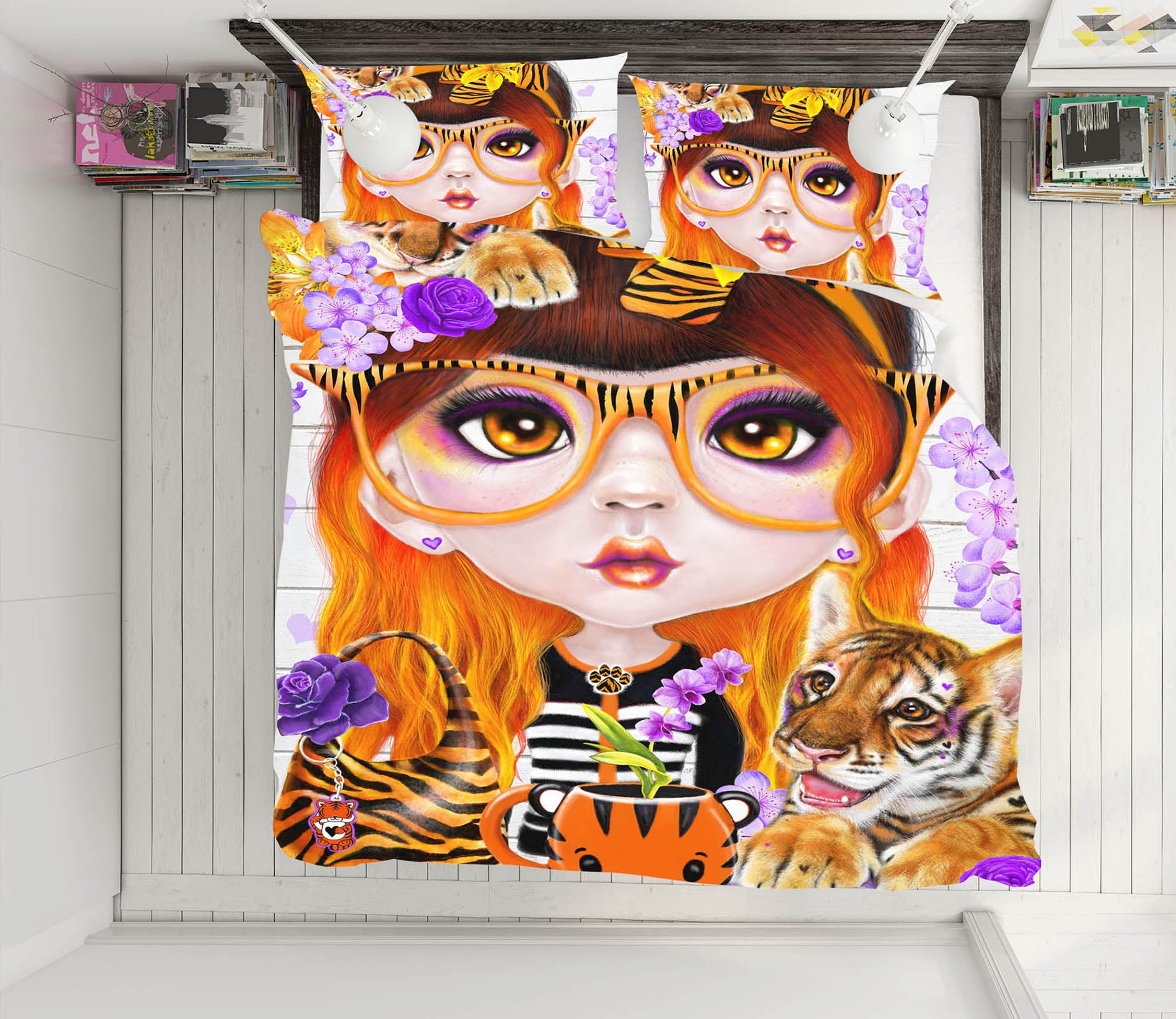 3D Cute Headband Girl 8621 Sheena Pike Bedding Bed Pillowcases Quilt Cover Duvet Cover