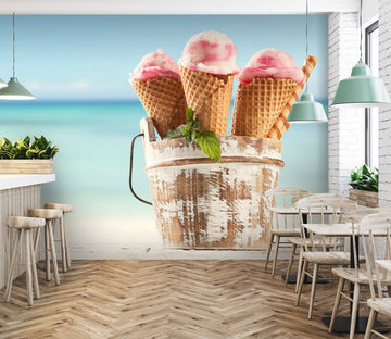 3D Wooden Barrel Ice Cream 4343 Wallpaper AJ Wallpaper 2 