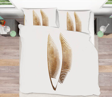 3D Graffiti Golden Leaves 145 Boris Draschoff Bedding Bed Pillowcases Quilt