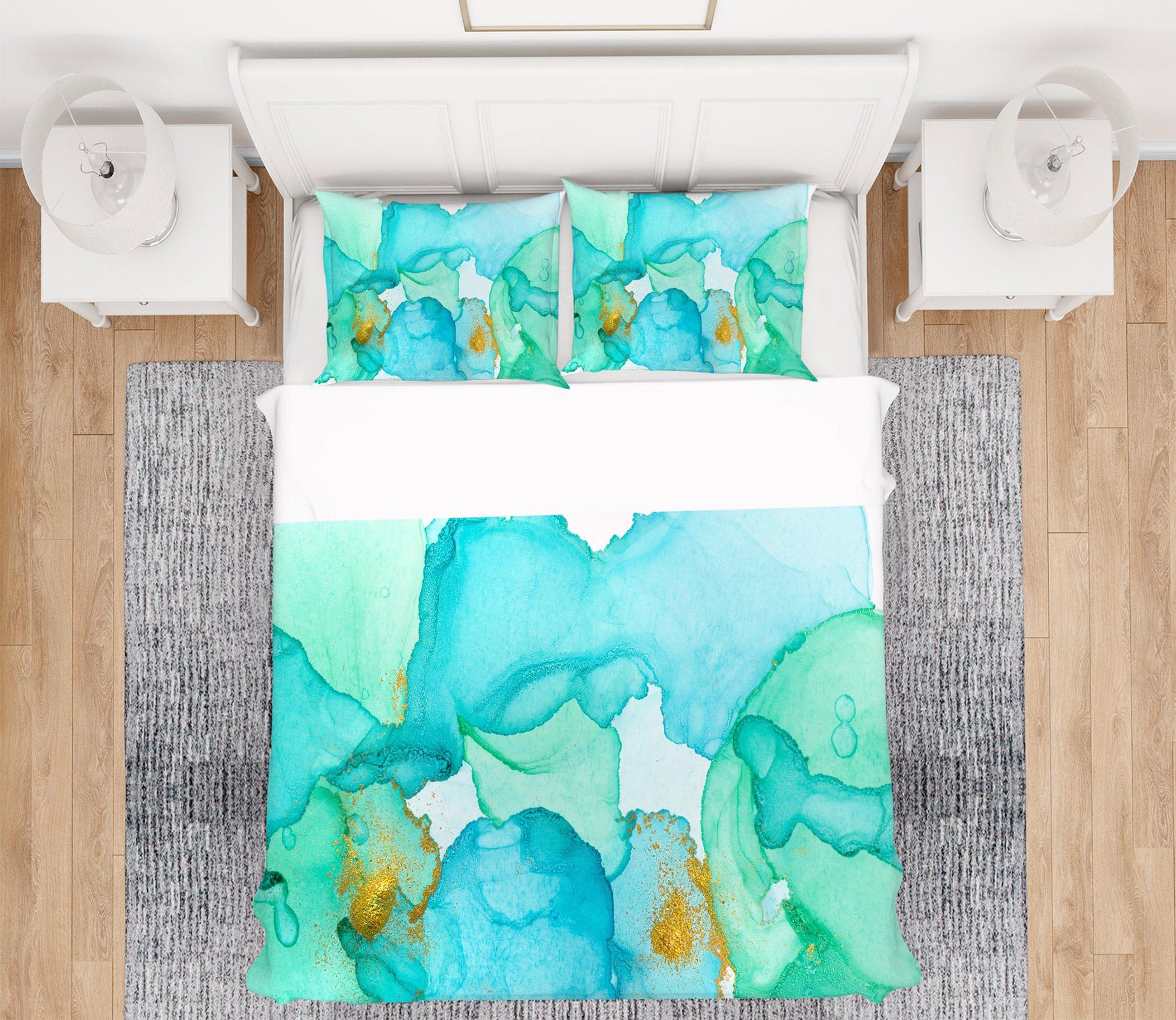 3D Light Blue Texture 59141 Bed Pillowcases Quilt