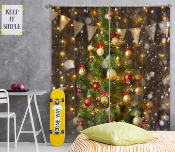 3D Tree 52070 Christmas Curtains Drapes Xmas