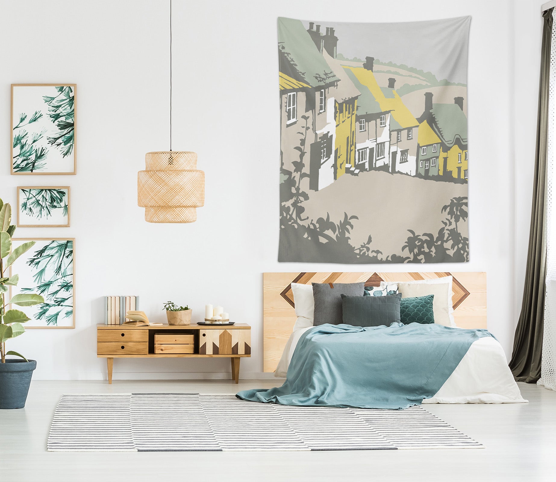 3D Village House 5374 Steve Read Tapestry Hanging Cloth Hang