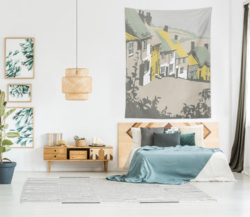 3D Village House 5374 Steve Read Tapestry Hanging Cloth Hang