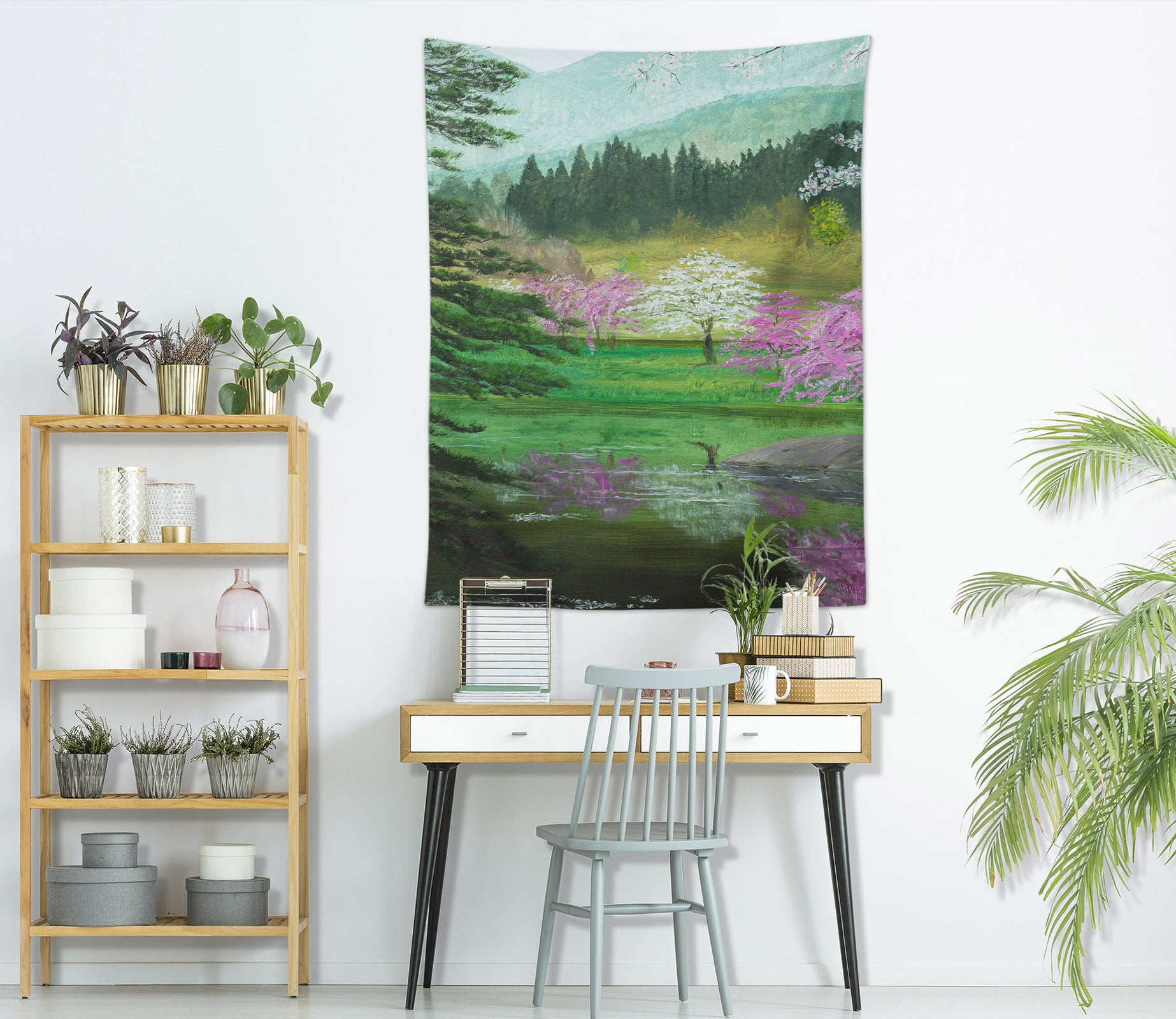 3D Forest Flowers Trees 5295 Marina Zotova Tapestry Hanging Cloth Hang