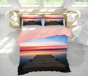 3D Bridge Sea Surface 16095 Bed Pillowcases Quilt