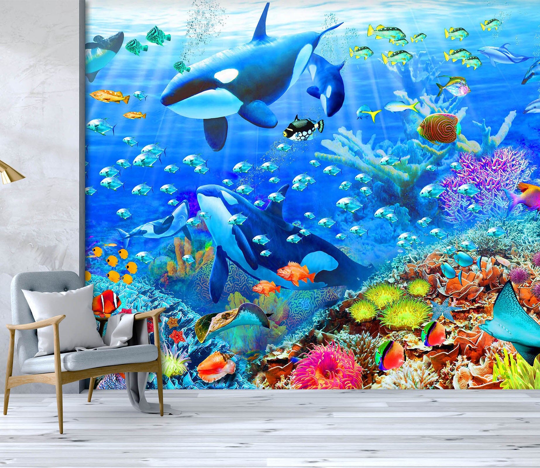 3D Have Fun Swimming 1411 Adrian Chesterman Wall Mural Wall Murals Wallpaper AJ Wallpaper 2 
