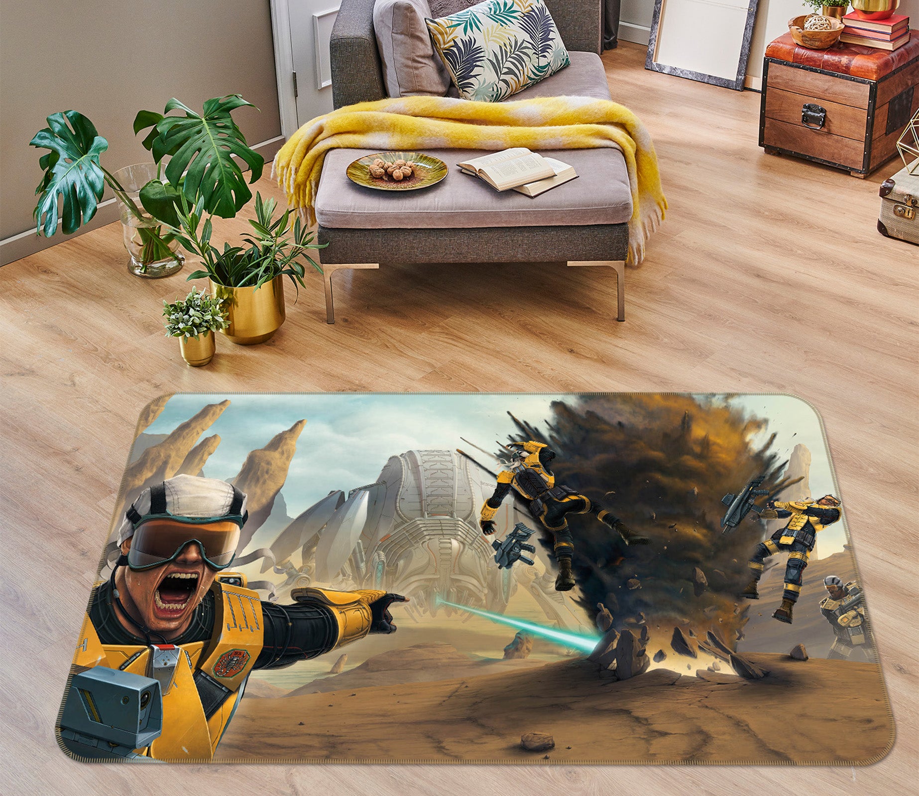 3D Battlefield 84281 Vincent Hie Rug Non Slip Rug Mat