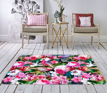 3D Pink Garden 120 Uta Naumann Rug Non Slip Rug Mat Mat AJ Creativity Home 