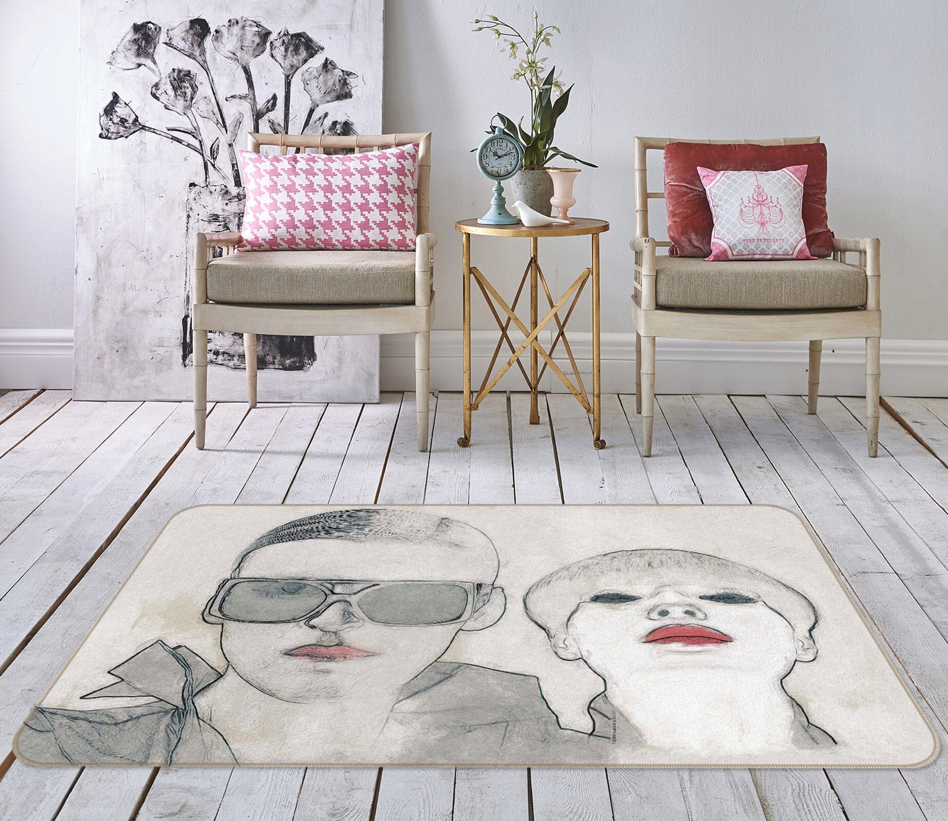 3D Fashion Elite 2004 Marco Cavazzana Rug Non Slip Rug Mat Mat AJ Creativity Home 
