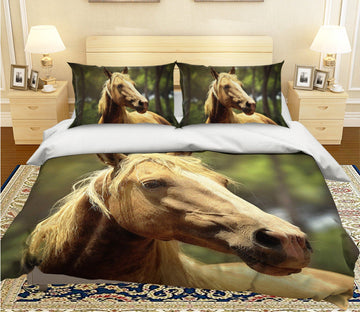 3D Horse Lying 1959 Bed Pillowcases Quilt Quiet Covers AJ Creativity Home 
