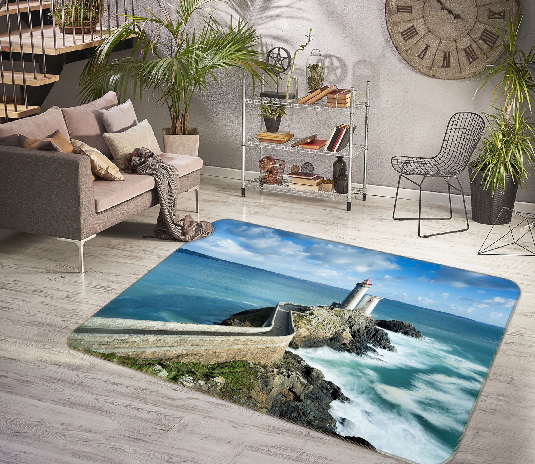 3D Sea Lighthouse 31037 Non Slip Rug Mat