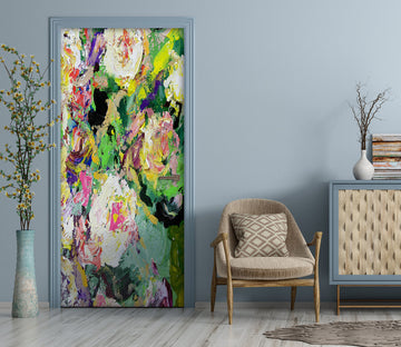 3D Flower Oil Painting Pattern 93218 Allan P. Friedlander Door Mural