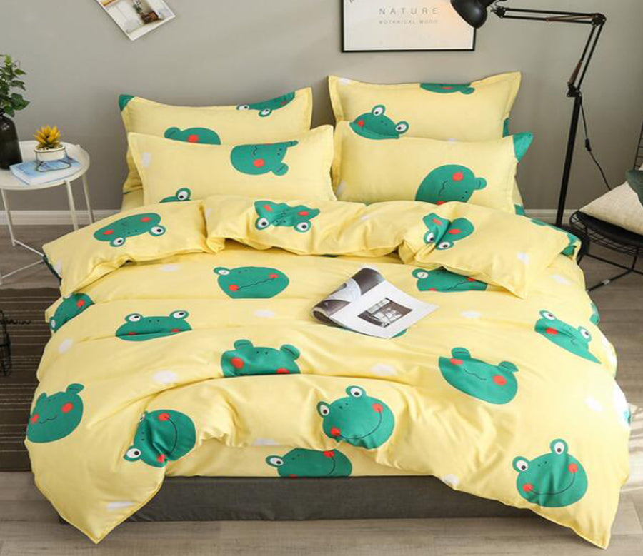 3D Frog Head 13082 Bed Pillowcases Quilt