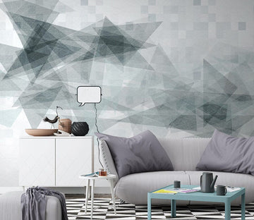 3D Grey Geometry WG133 Wall Murals Wallpaper AJ Wallpaper 2 