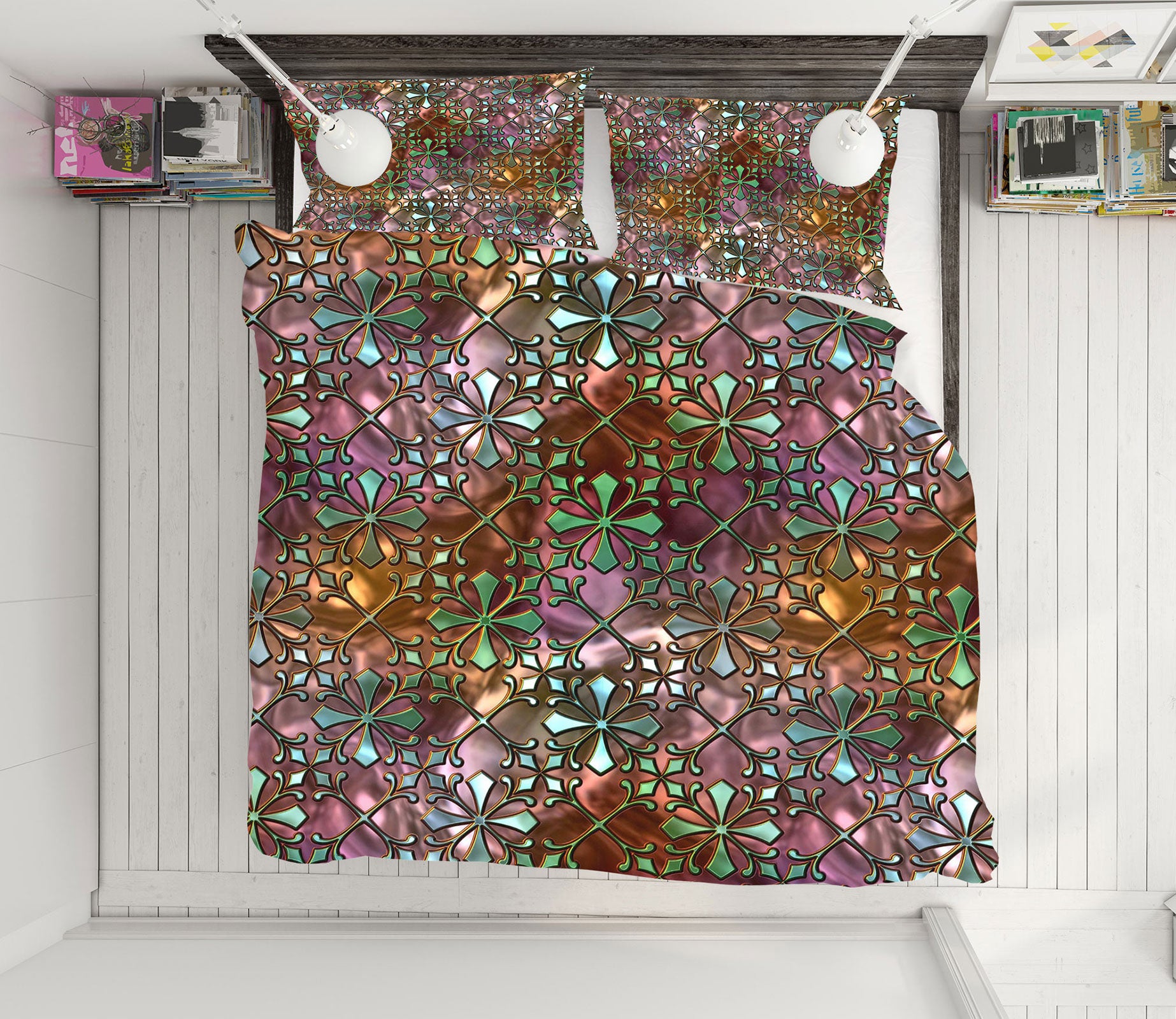 3D Pattern Lines 14056 Bed Pillowcases Quilt