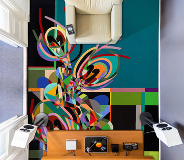 3D Colorful Graphic Pattern 96100 Allan P. Friedlander Floor Mural