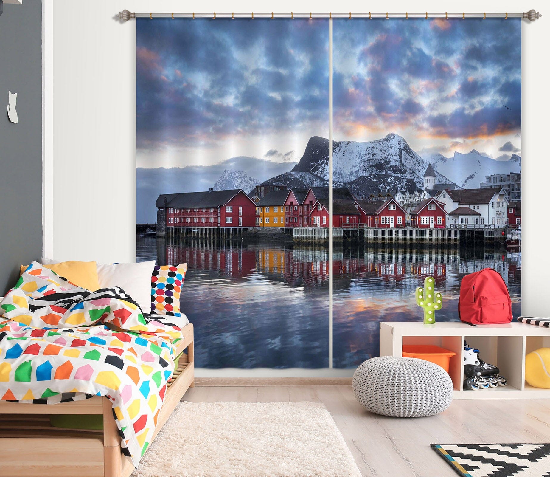 3D Water Manor 146 Marco Carmassi Curtain Curtains Drapes Curtains AJ Creativity Home 