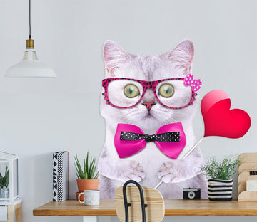 3D Fan Cat 180 Animals Wall Stickers Wallpaper AJ Wallpaper 