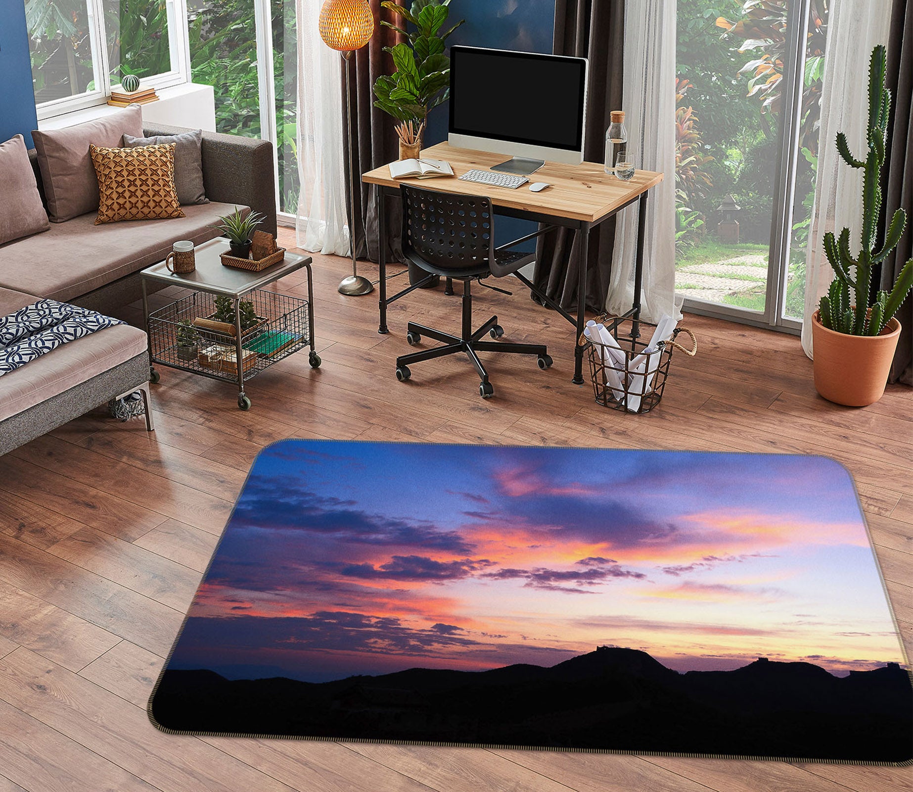 3D Sky Clouds 31189 Non Slip Rug Mat