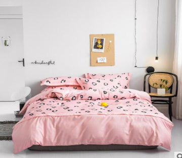 3D Pink Leopard 40147 Bed Pillowcases Quilt