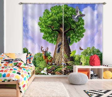 3D Big Tree 076 Jerry LoFaro Curtain Curtains Drapes Curtains AJ Creativity Home 