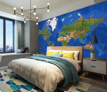 3D Green Island 2024 World Map Wall Murals Wallpaper AJ Wallpaper 2 