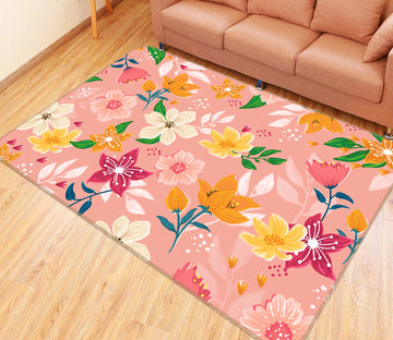 3D Pink Flowers 30198 Non Slip Rug Mat