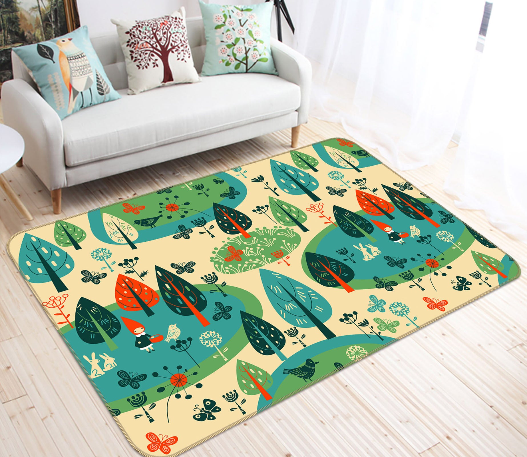 3D Trees 35214 Non Slip Rug Mat