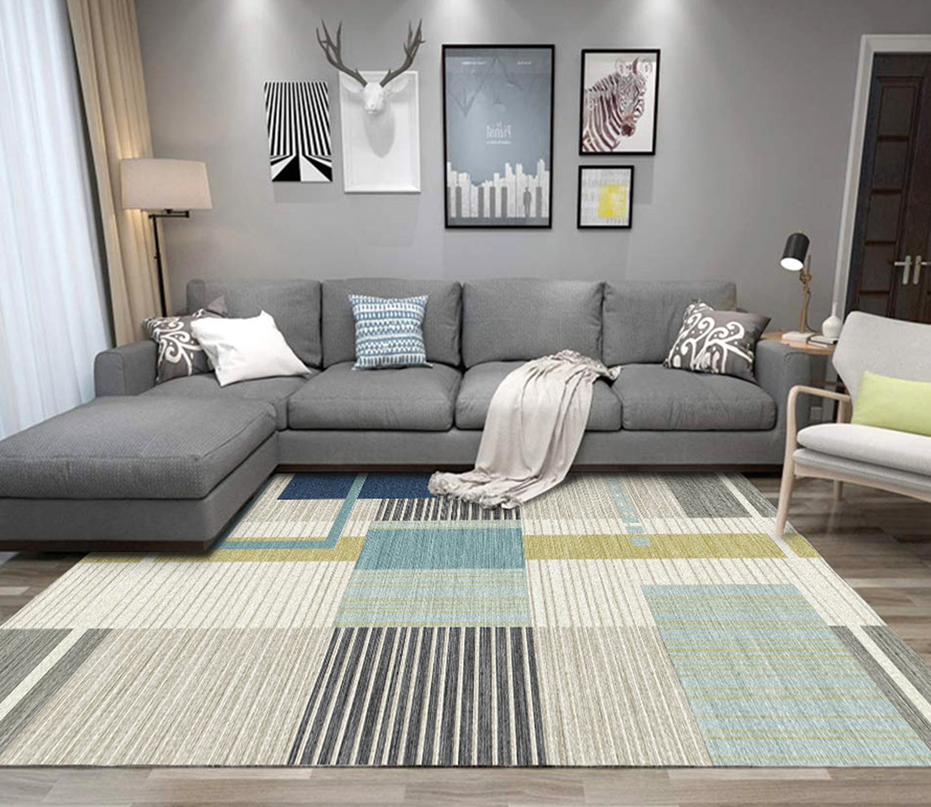 3D Color Pattern WG296 Non Slip Rug Mat Mat AJ Creativity Home 