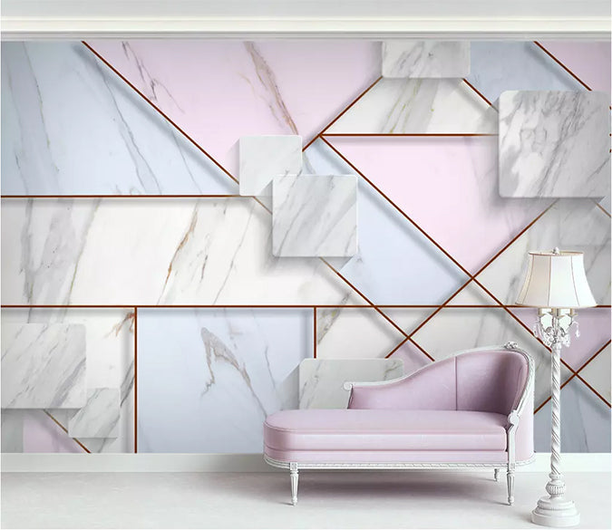 3D Color Geometric Patchwork 1542 Wall Murals Wallpaper AJ Wallpaper 2 