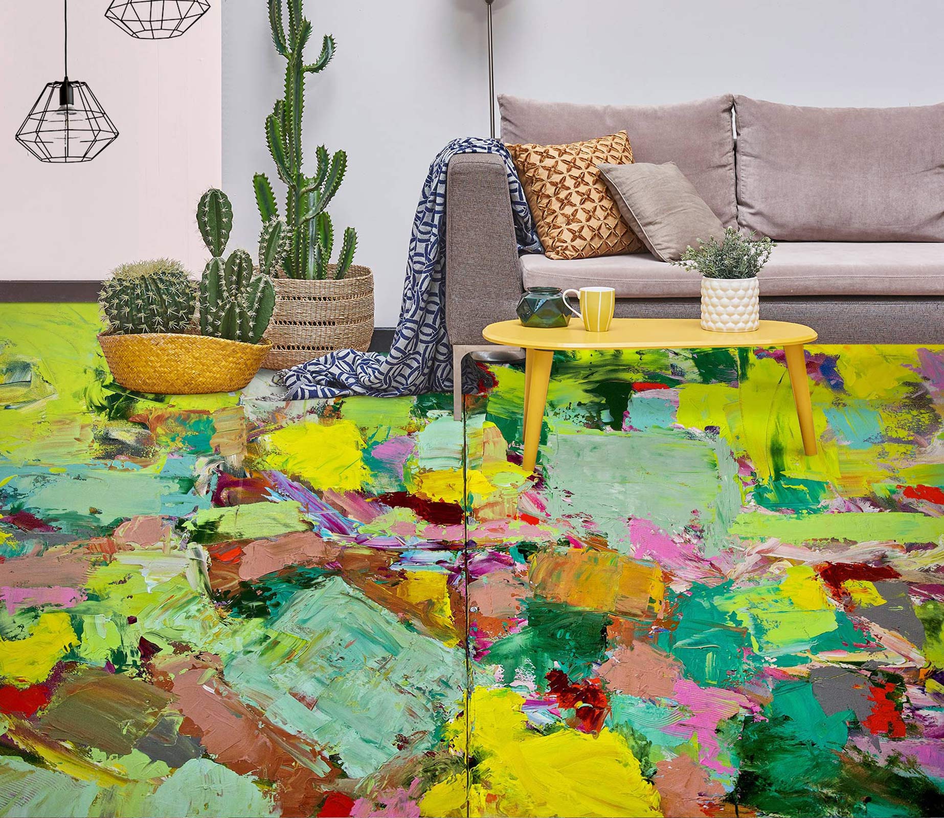 3D Paint Brush Colorful 9634 Allan P. Friedlander Floor Mural