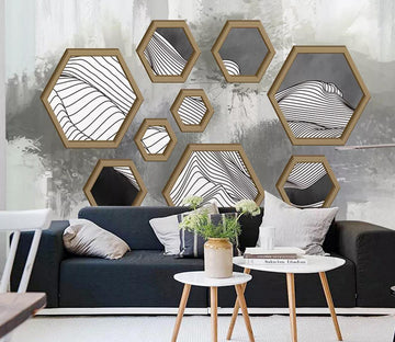 3D Hexagon Pattern WC1152 Wall Murals